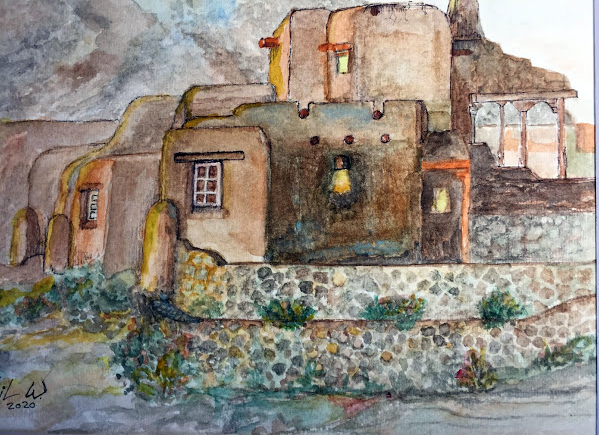 Mexico-1, Watercolor by Nabil William 8x10 in